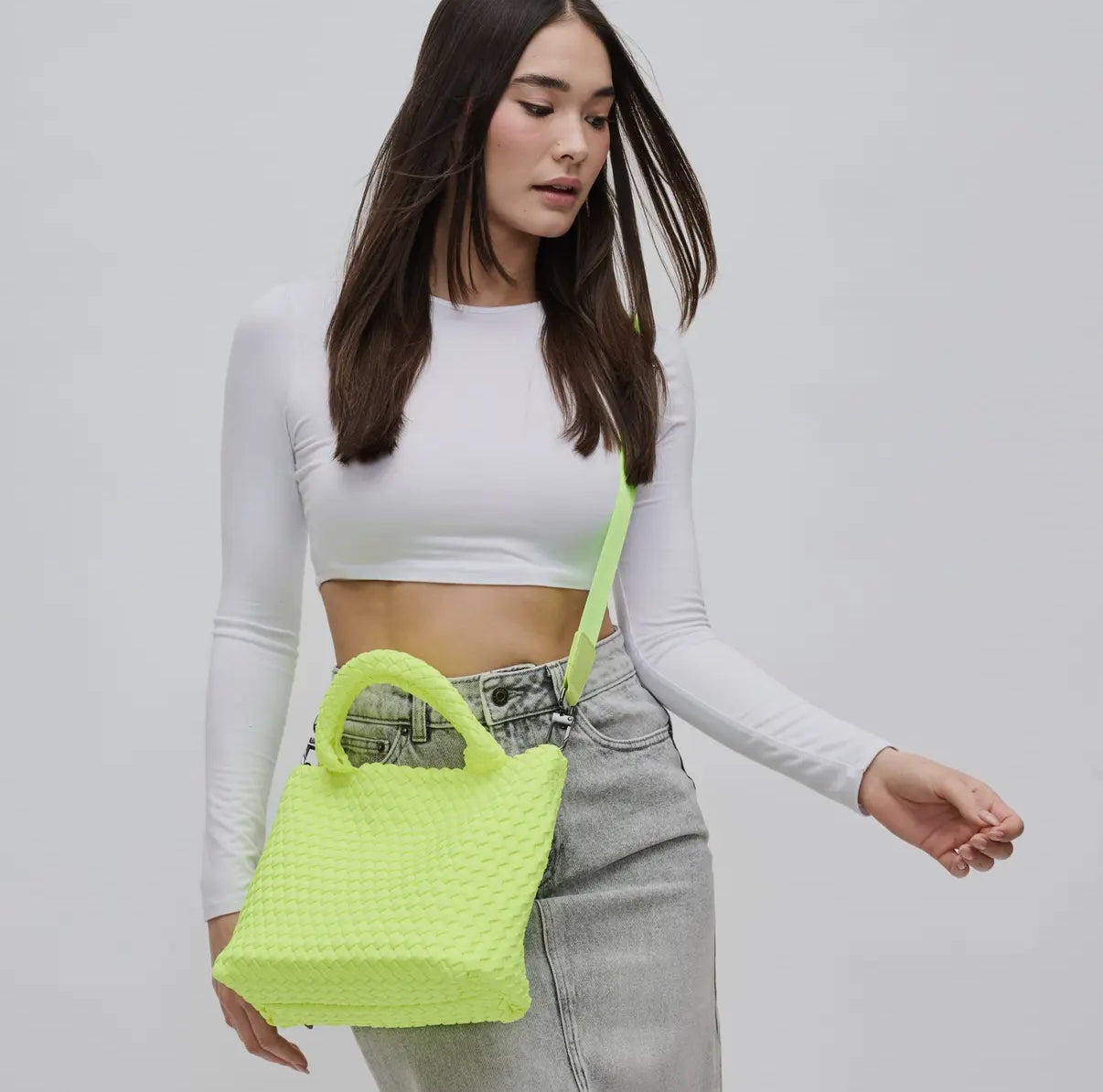 Sky’s the Limit Small Crossbody-Neon Yellow