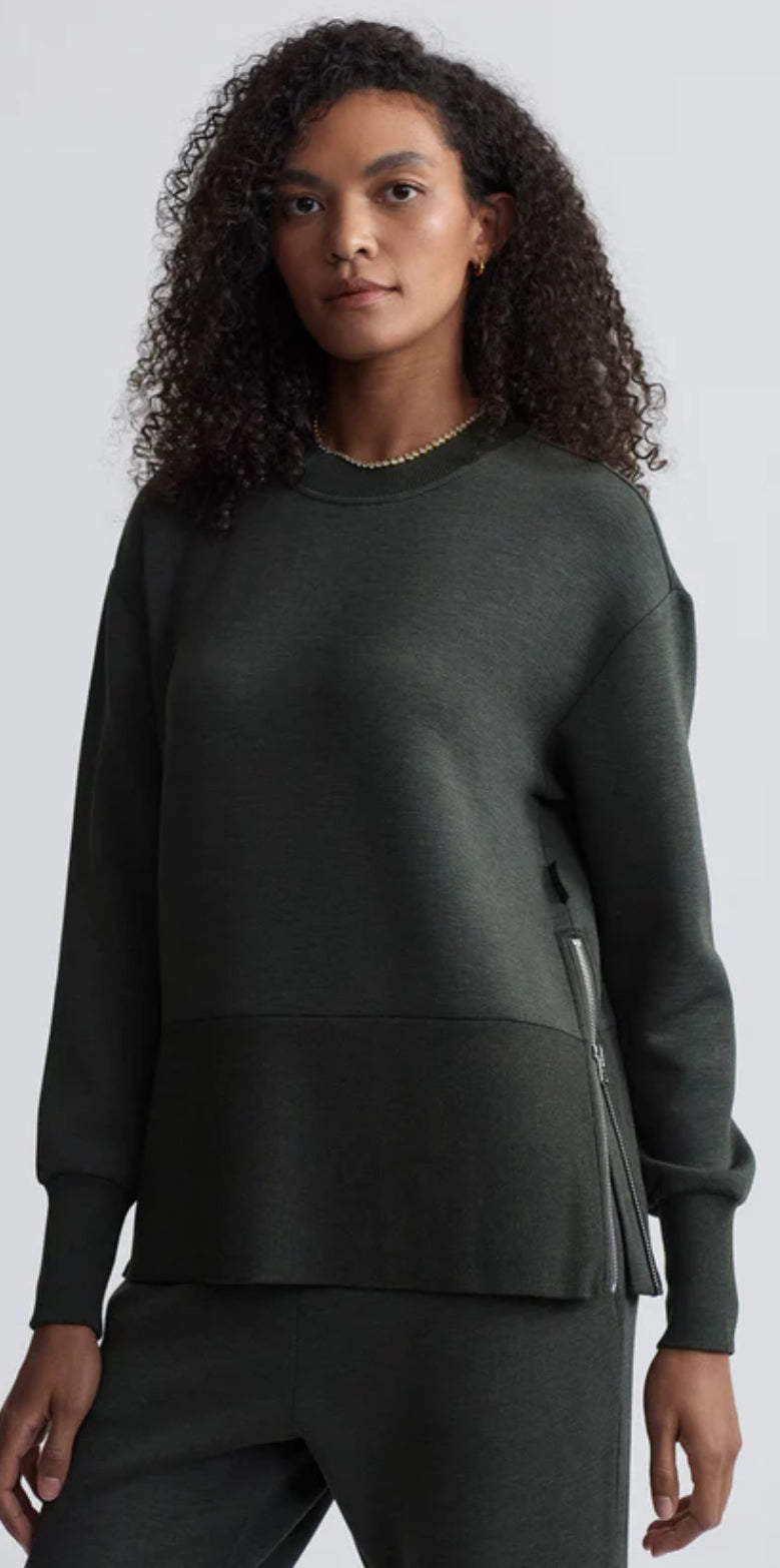 Lowry Longline Sweat- Olive Marl