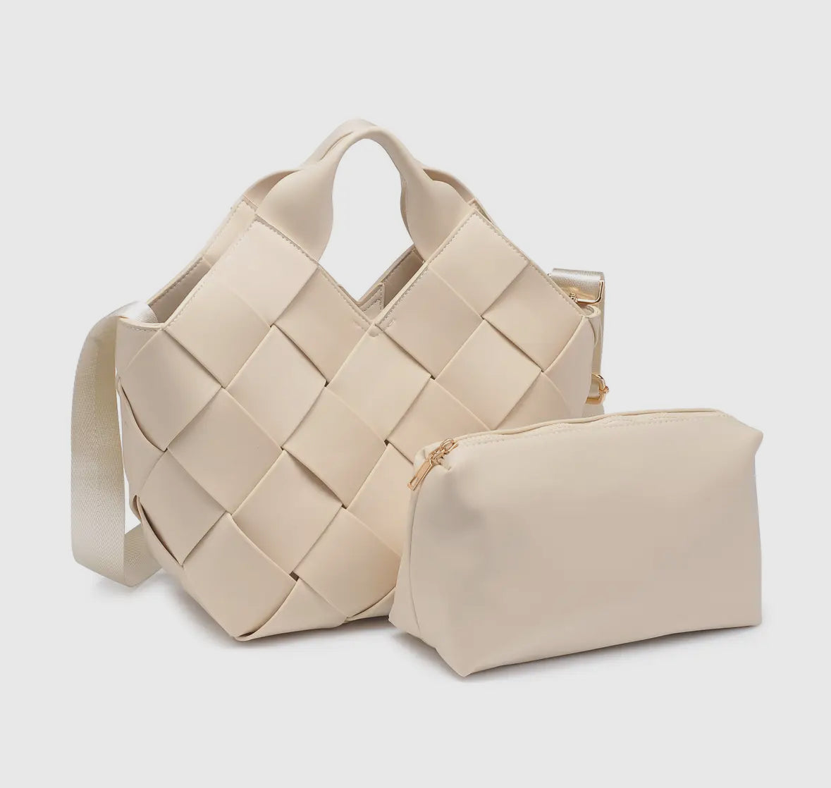 Resilience Woven Tote- Cream