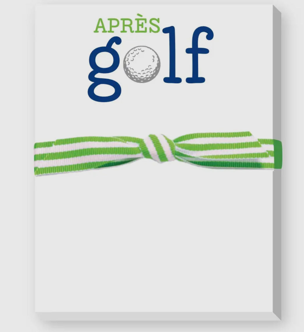 Aprés golf notepad