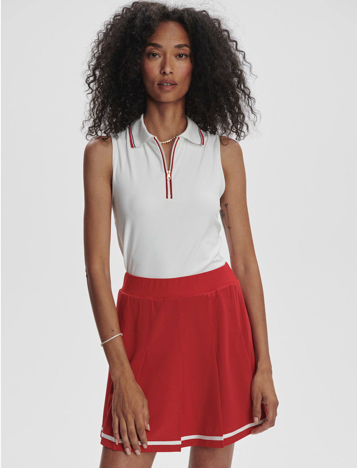 Clarendon High-Rise Skort 16"-haute red