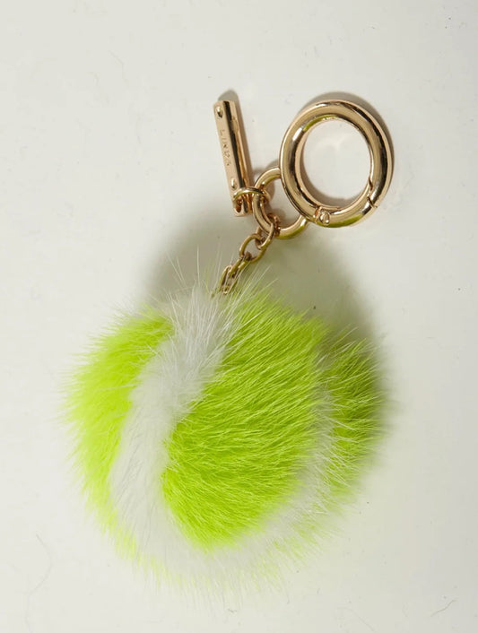 Mink Tennis Ball Key Chain