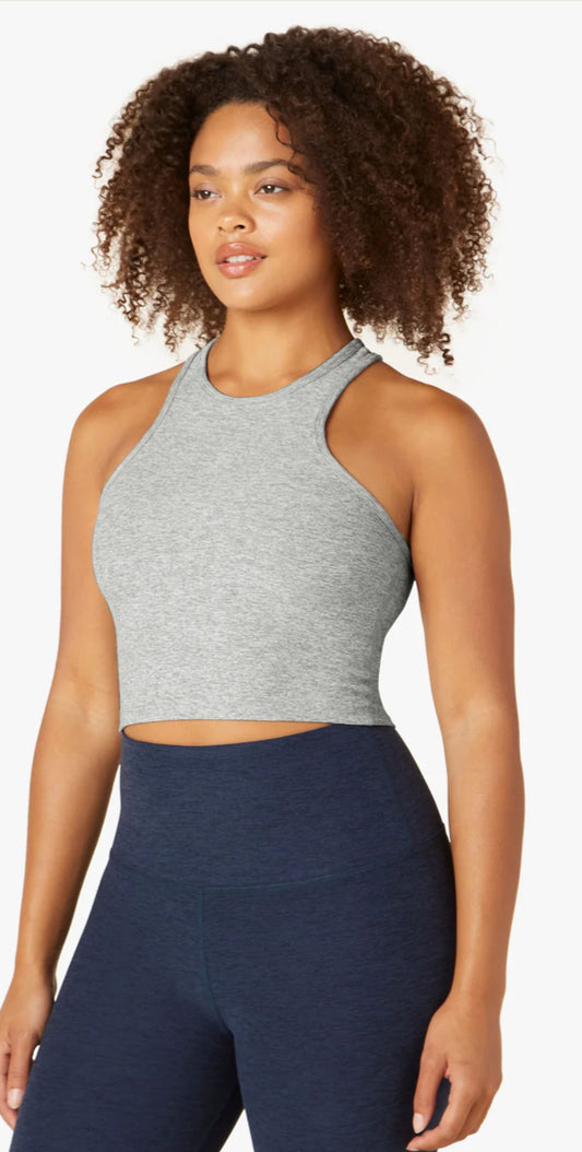 Spacedye Studio Cropped Tank-Silver Mist