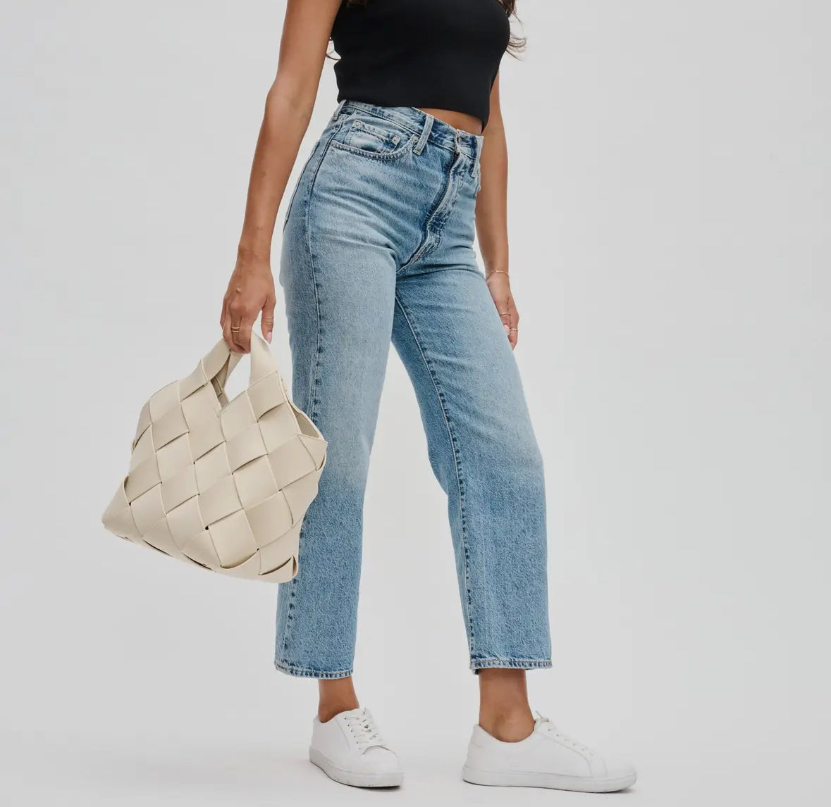 Resilience Woven Tote- Cream