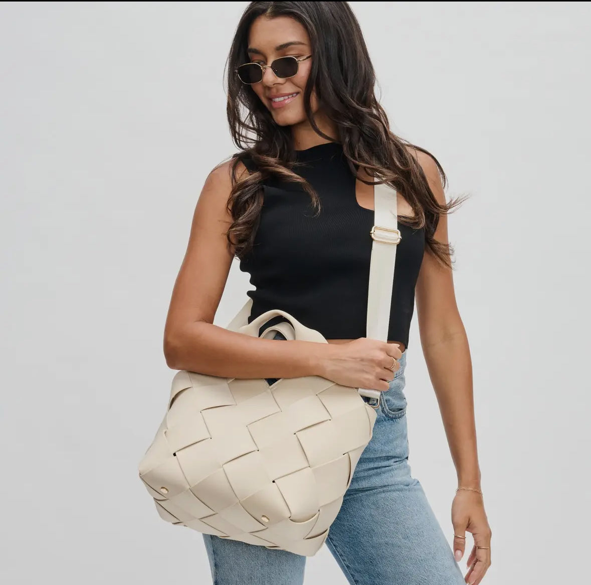 Resilience Woven Tote- Cream