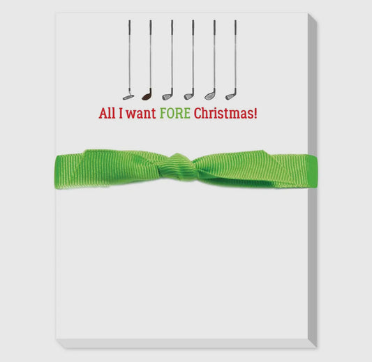 Holiday Golf Mini Notepad