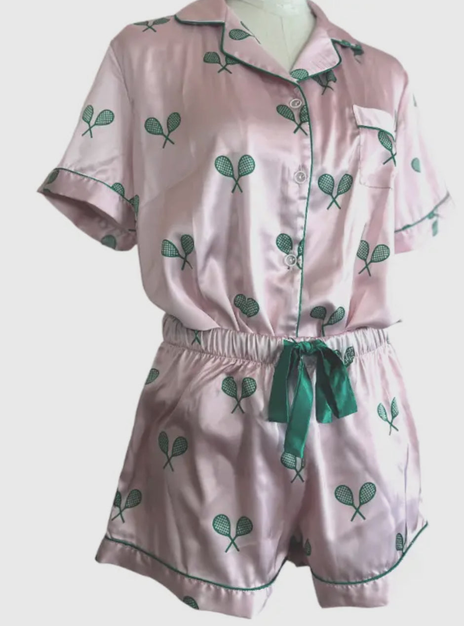 Tennis Pajamas Short Set