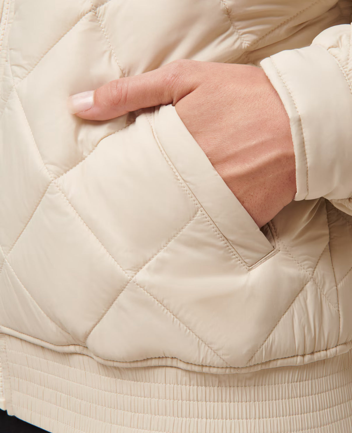 Lights at Night Quilted Jacket- Pumice Stone