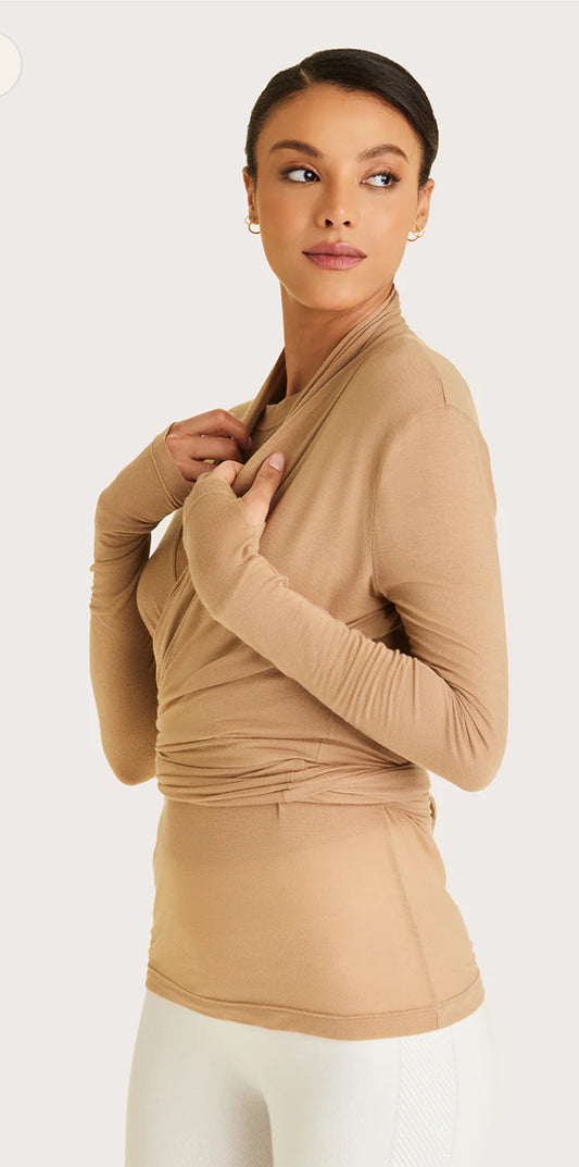 Washable Cashmere Cardigan- Camel