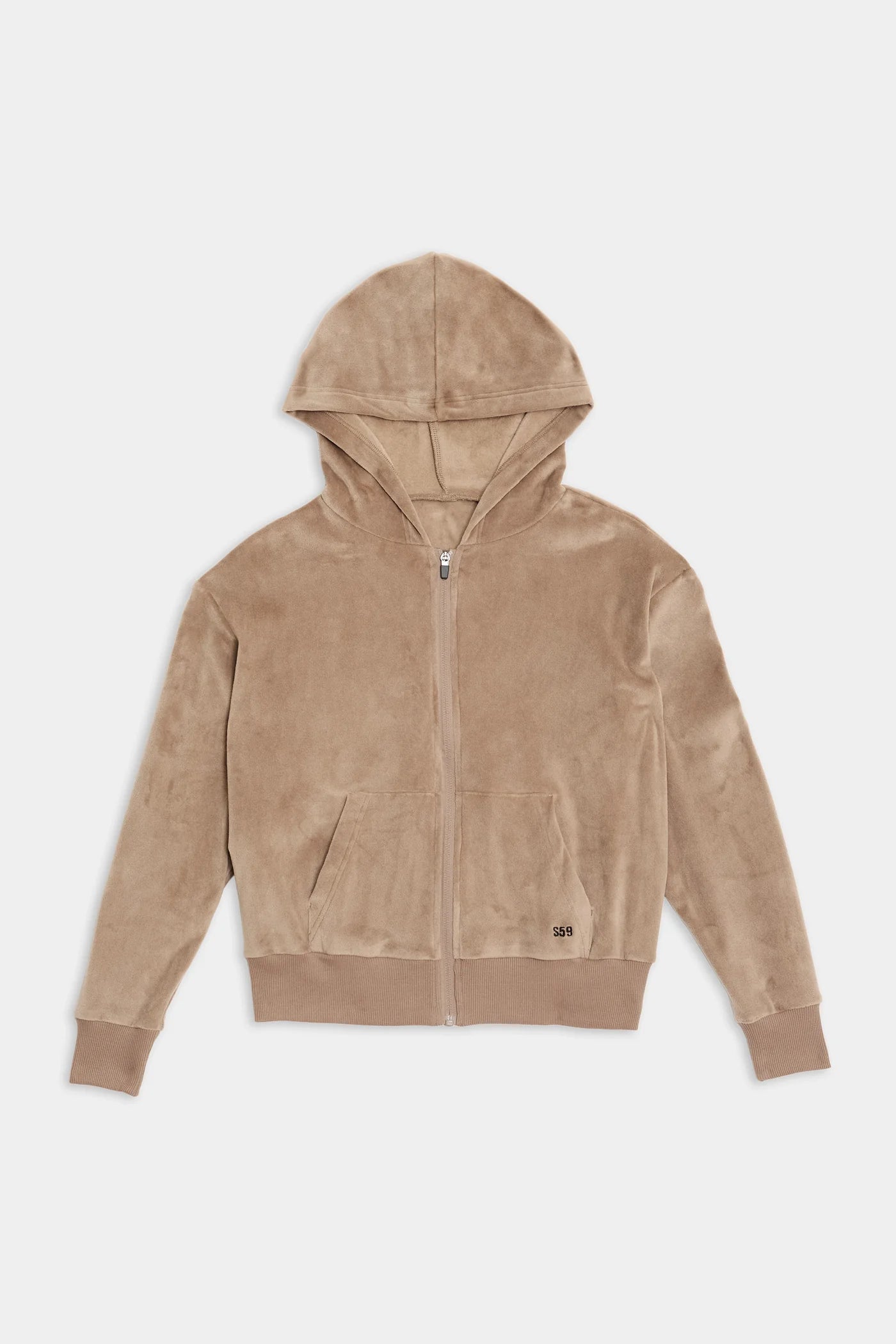 Rhys Velour Zip Up Hoodie