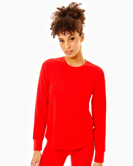 Palmetto long sleeve- poppy