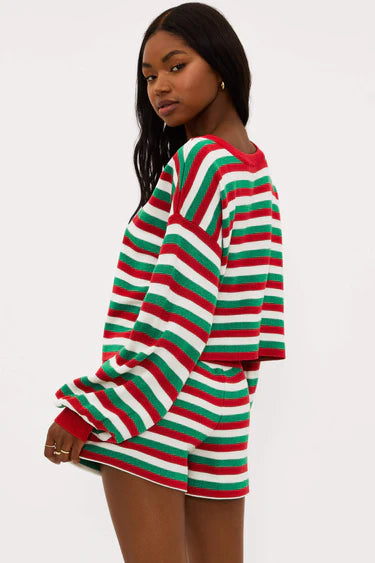 Ava Sweater- Merry Stripe