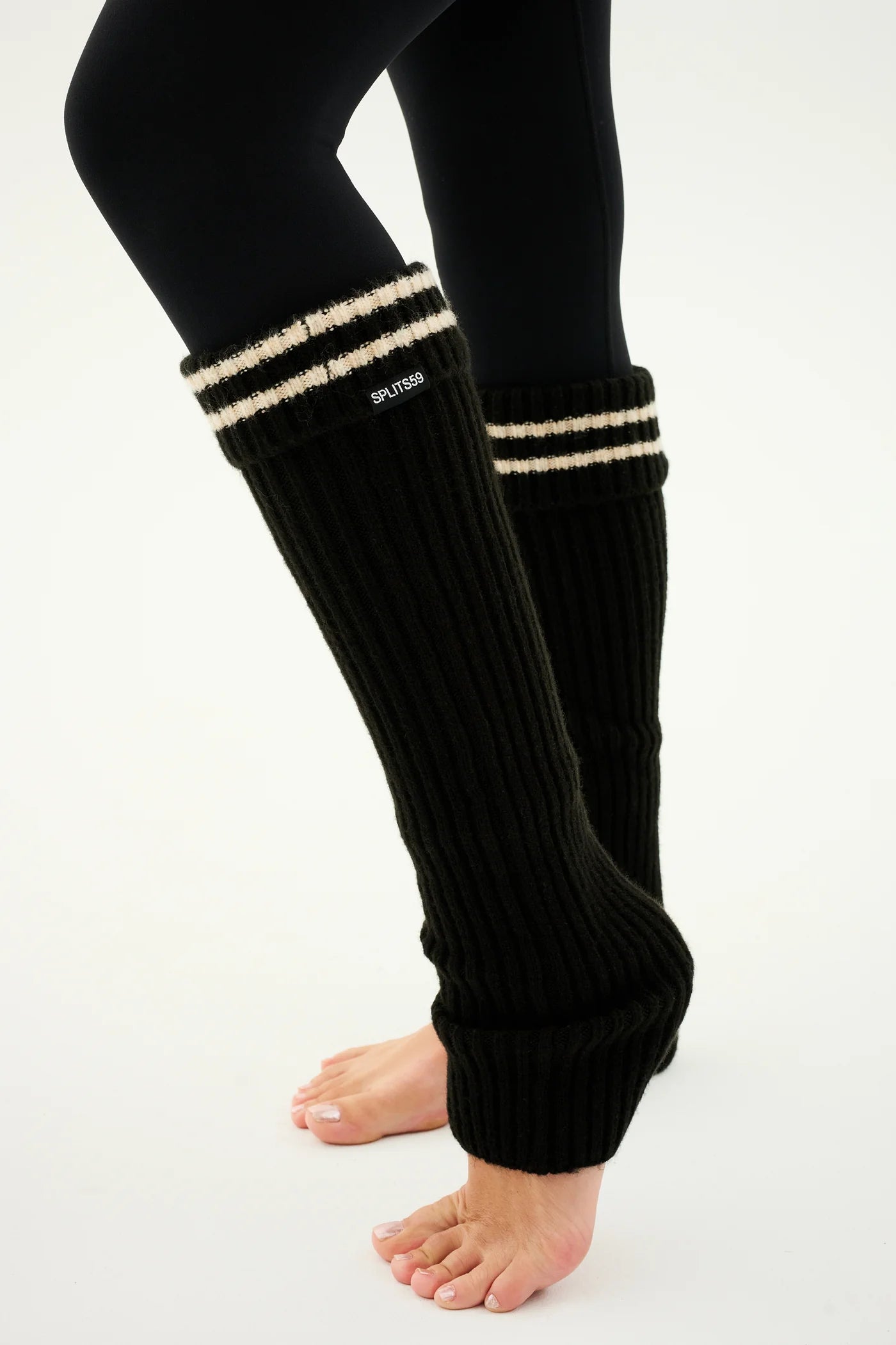 Leg Warmers- Black/Creme