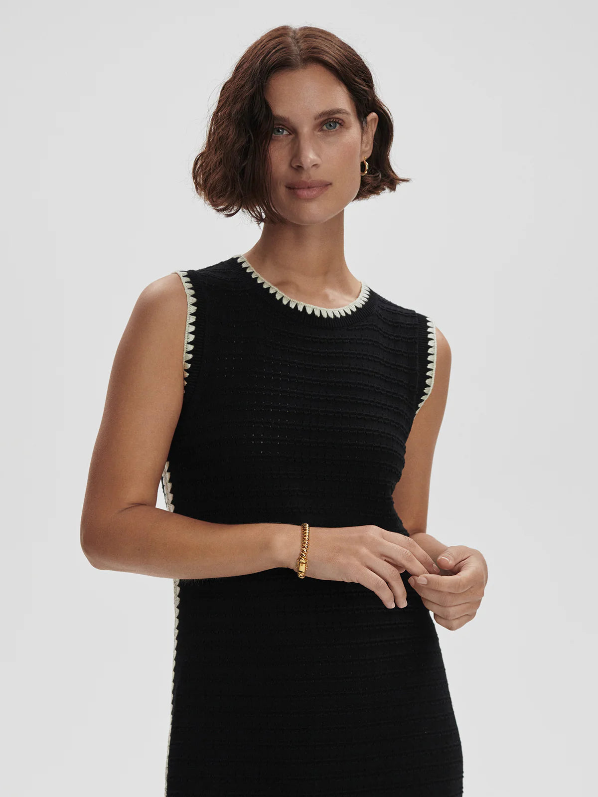 Dwight Tank Knit Midi Dress-Black