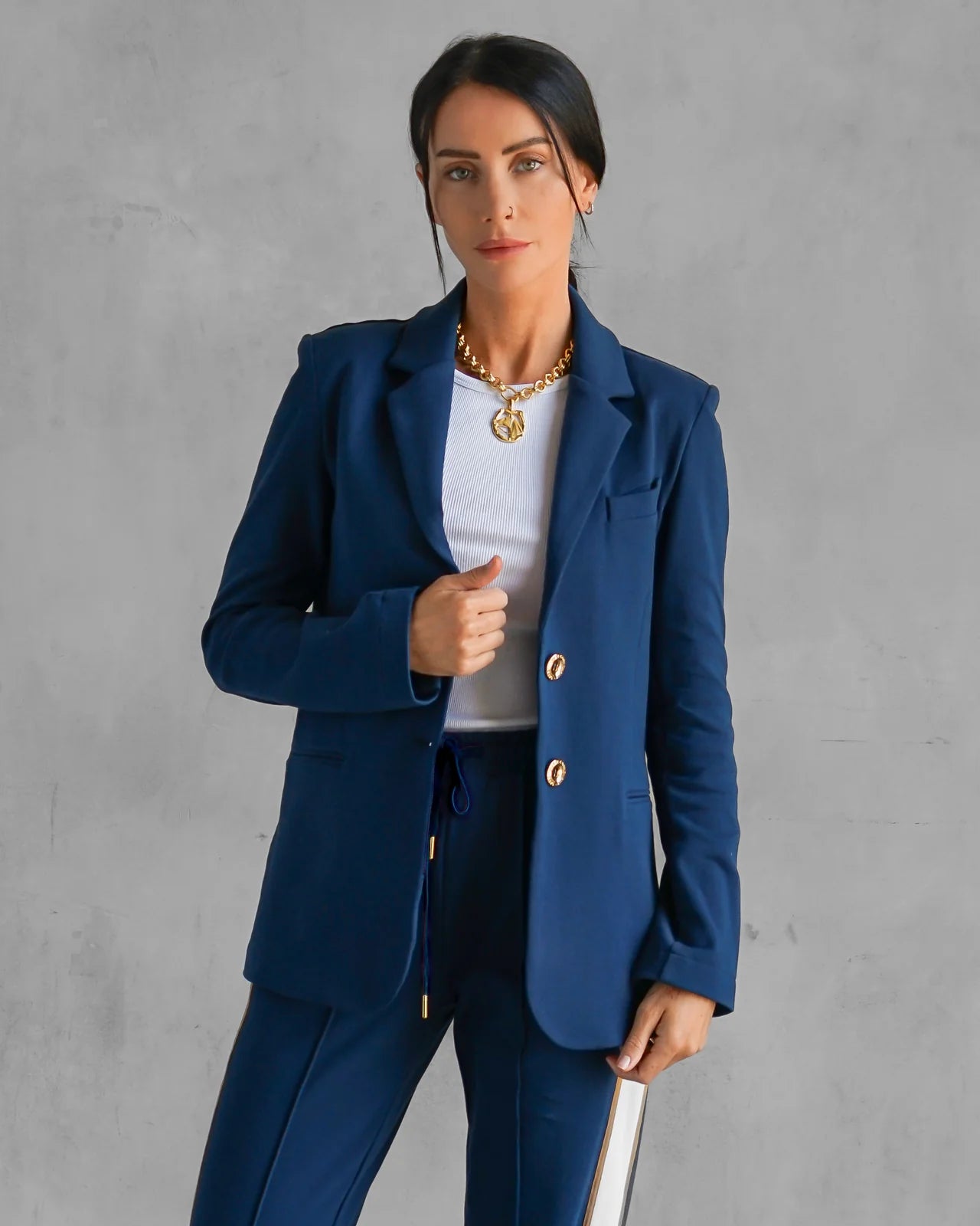 Morrison Interlock Blazer- Sailor