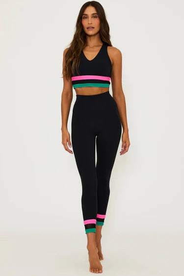 Asher 7/8 Legging Forest Lagoon Colorblock