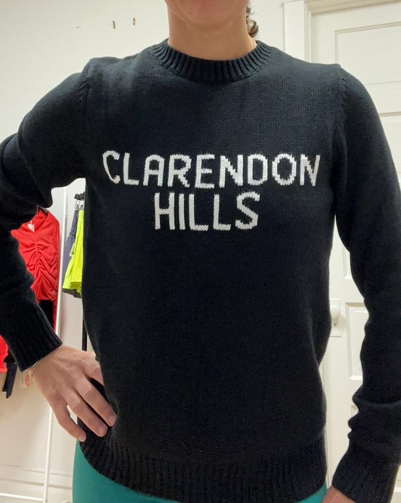 Clarendon Hills Knit Sweater - Black/White Script - Game Set