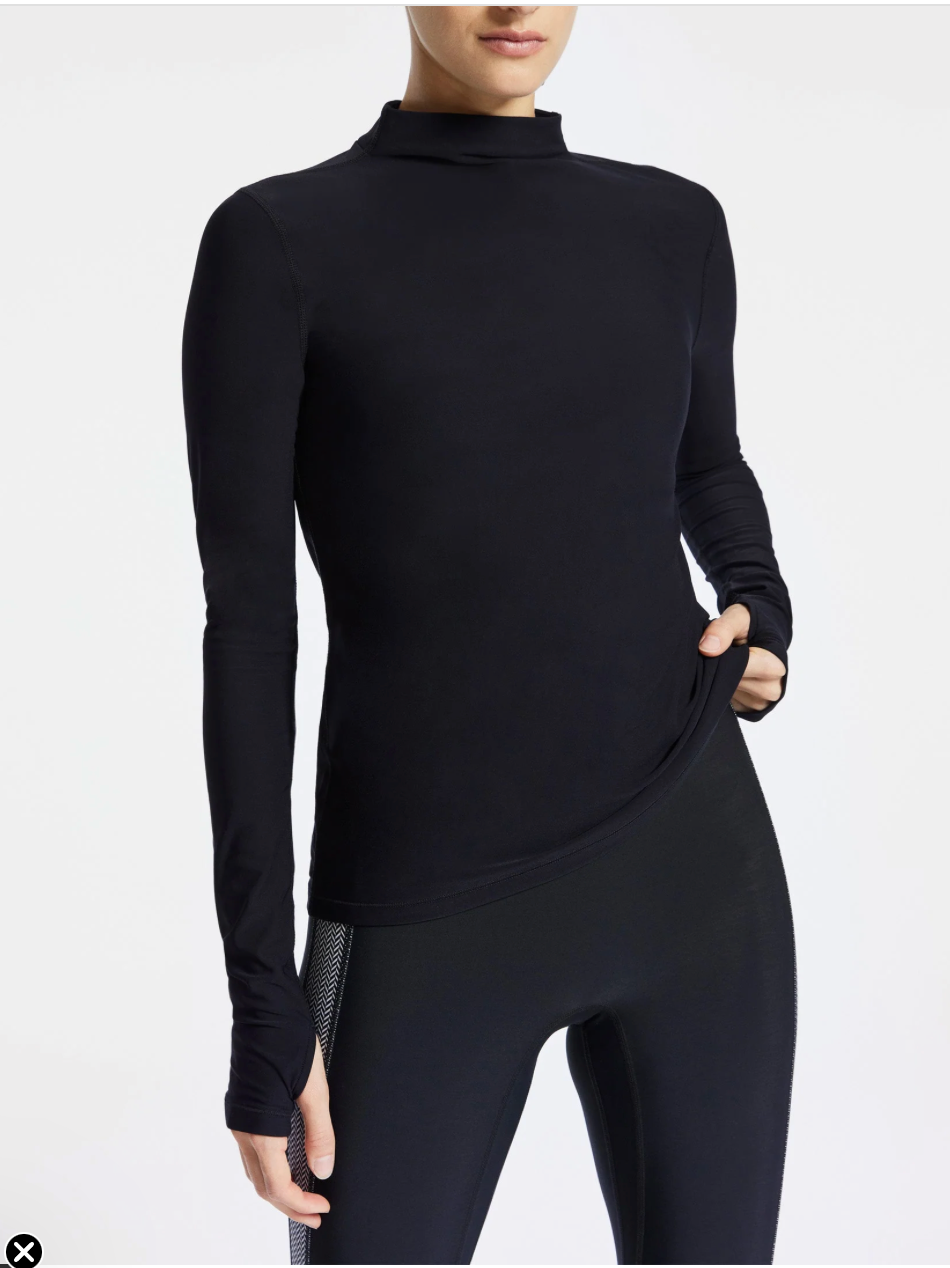 Pro Fleece Mock Neck Long Sleeve Top