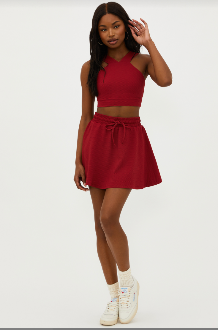 Lyana Skirt Rio Red Waffle