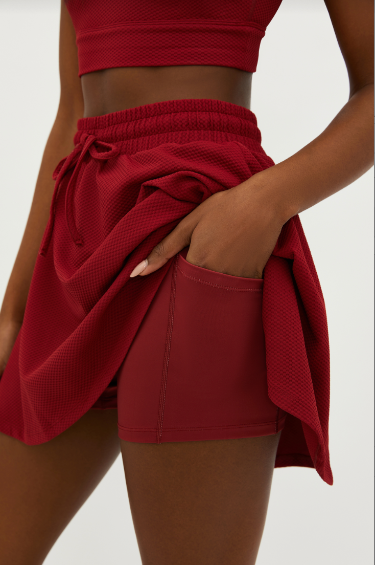 Lyana Skirt Rio Red Waffle