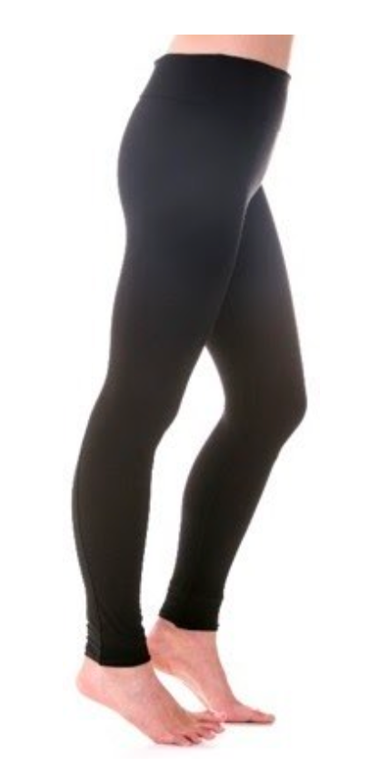 Fleece lined cotton legging-black