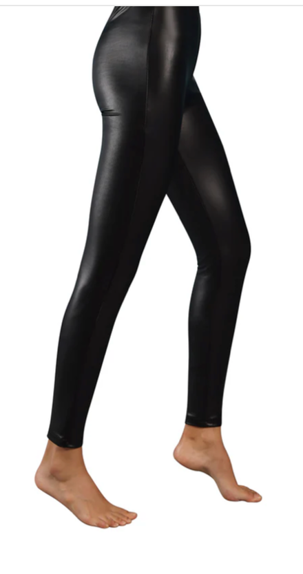 Fleece lined liquid legging-black