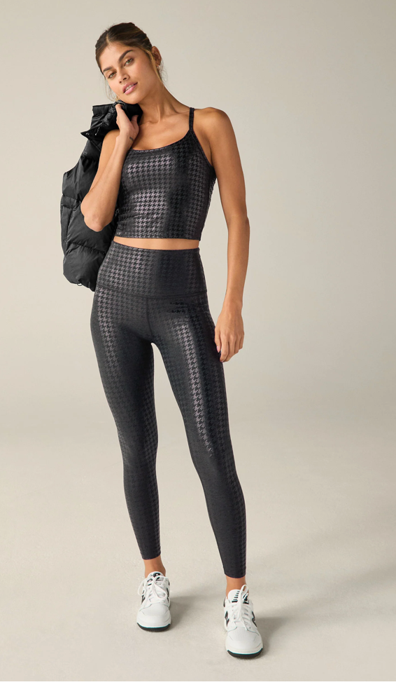 Houndstooth High Waisted Midi Legging