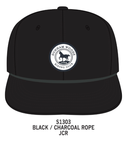 Black hat with charcoal rope (will have the BLACK patch)