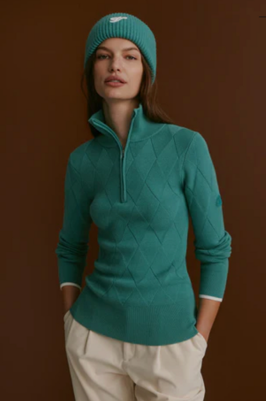 Lawson Half-Zip Knit- Deep Sea