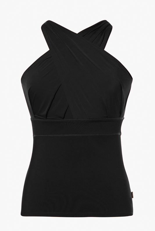 Art Drape Tank-black