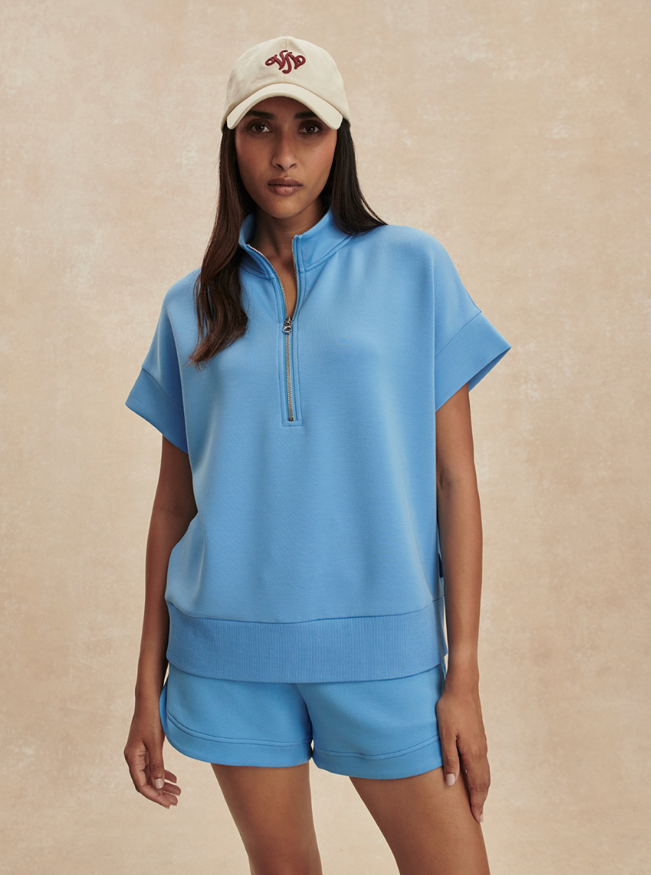 Ritchie Short Sleeve Sweat- Azure Blue