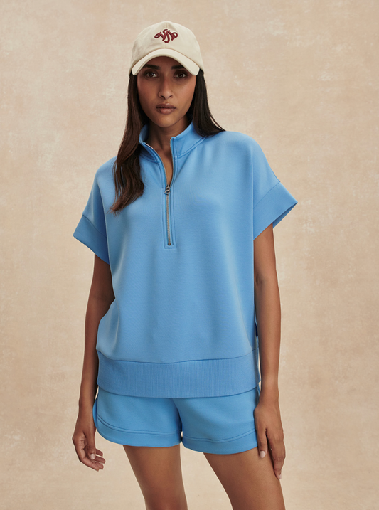 Ritchie Short Sleeve Sweat- Azure Blue