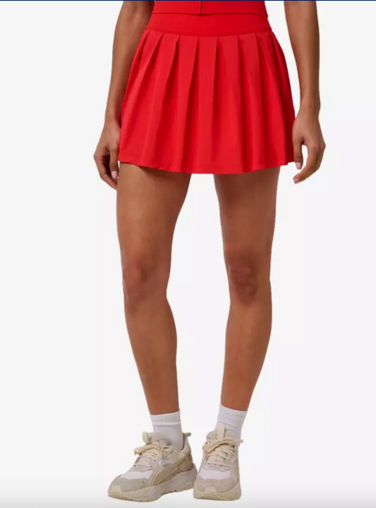 Breezeblend Court Pleated Women's 15" Golf Skort- Tomato