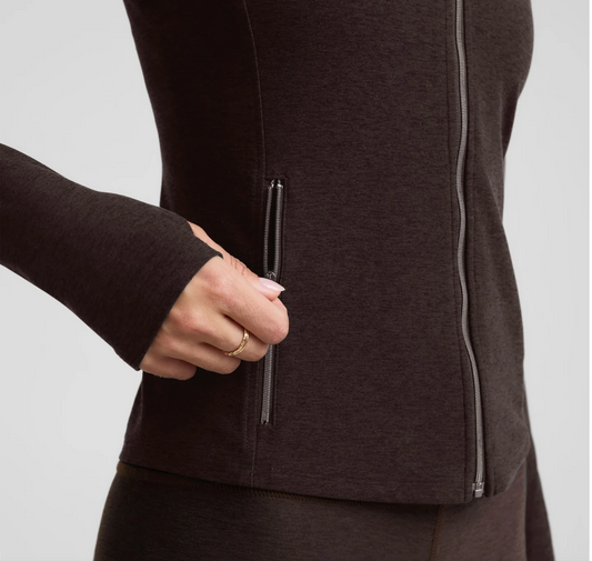 Spacedye™ High Definition Long Jacket-dark chocolate heather