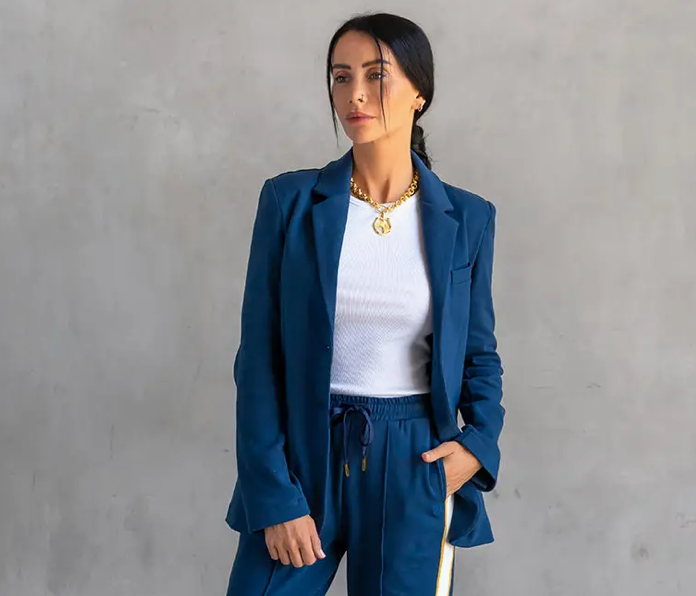 Morrison Interlock Blazer-Sailor