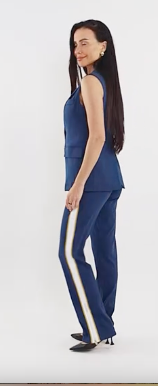 Vanessa Interlock Vest-Sailor