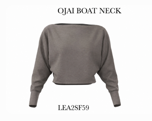Ojai Boat Neck Top- Clay