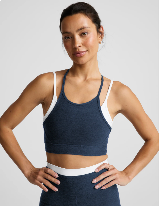 Spacedye™ Layered Long Line Bra- nocturnal navy