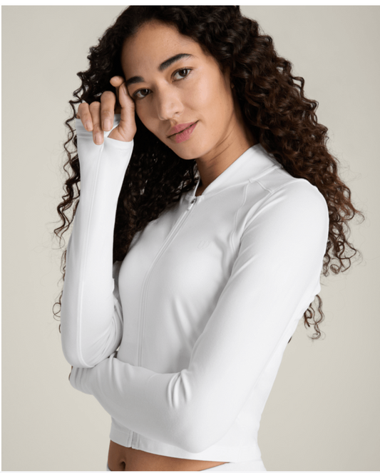 All Day Full Zip- Bright White