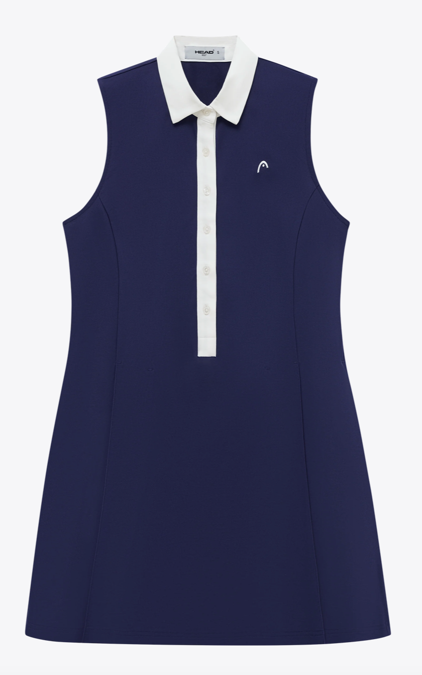 Signature Polo Dress-Navy