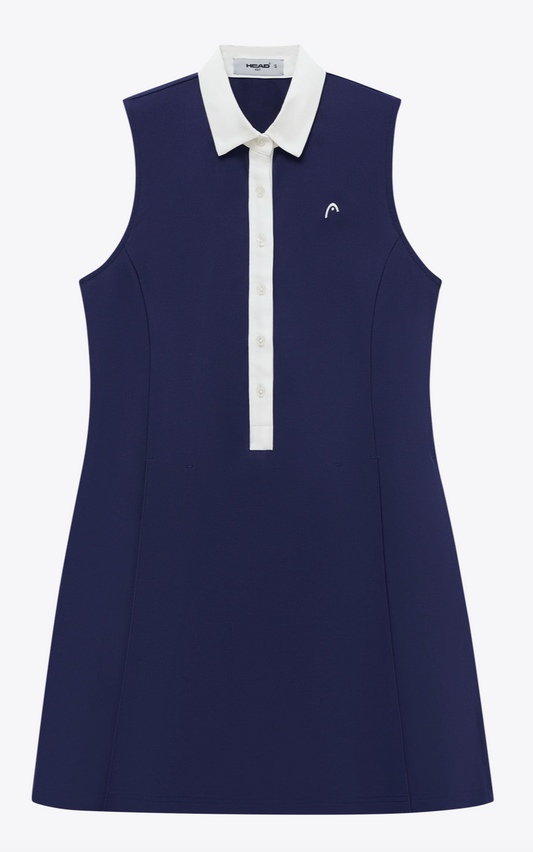 Signature Polo Dress-Navy