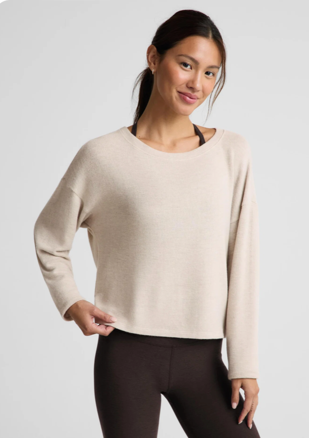 LuxeLayer Pullover- Oatmeal Heather