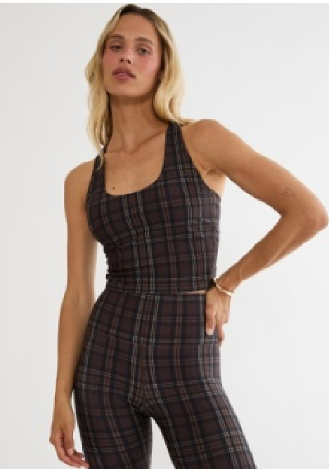 Yara Top- Chocolate Bar Plaid