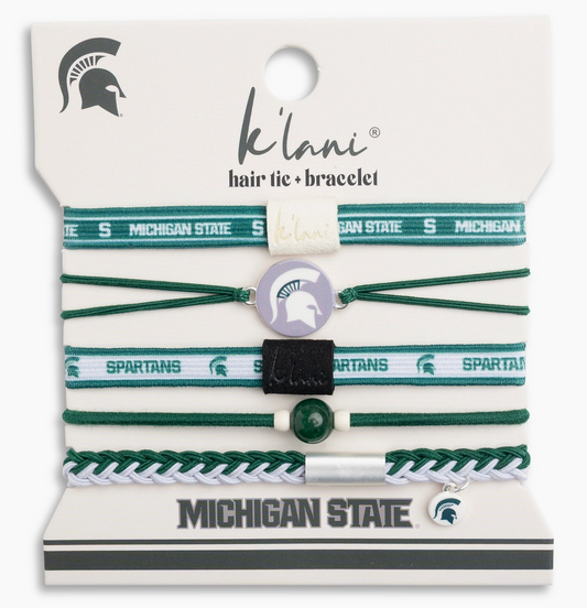 Michigan State Game Day Hair Tie Bracelets