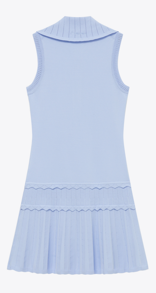 Knit Flare Dress- Dusty Blue
