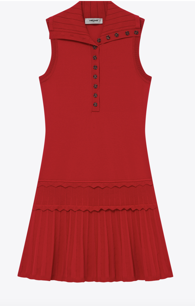 Knit Flare Dress- Savvy Red