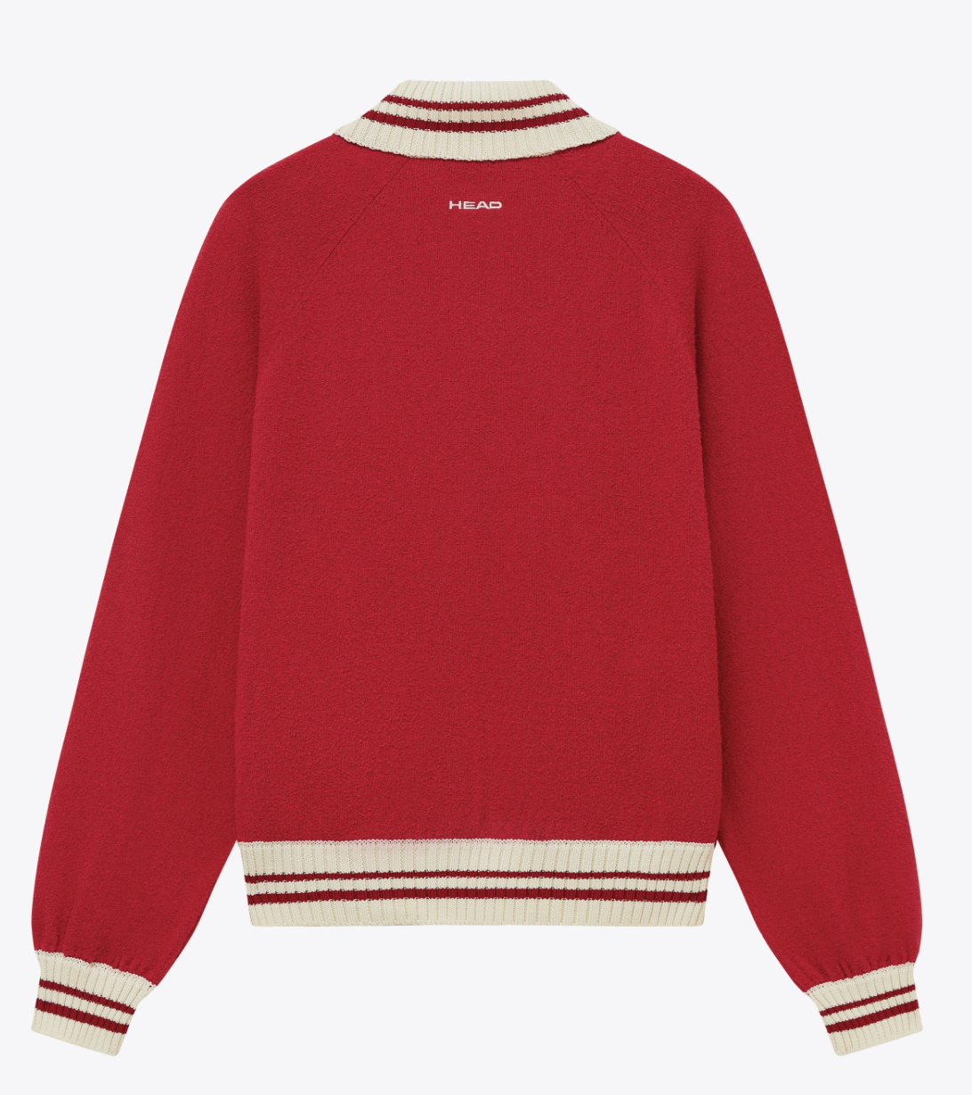 Peformance Knit Raglan Jacket- Saavy Red