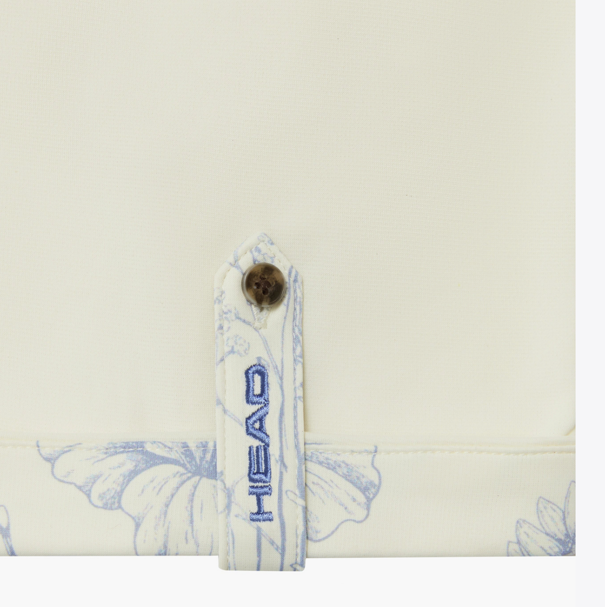Roll Sleeve Polo- Cream/ Dusty Blue