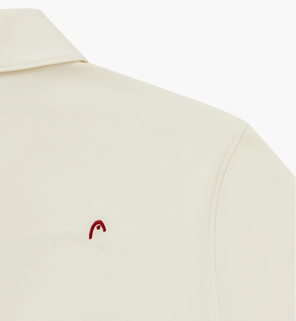 Roll Sleeve Polo- Cream/ Red