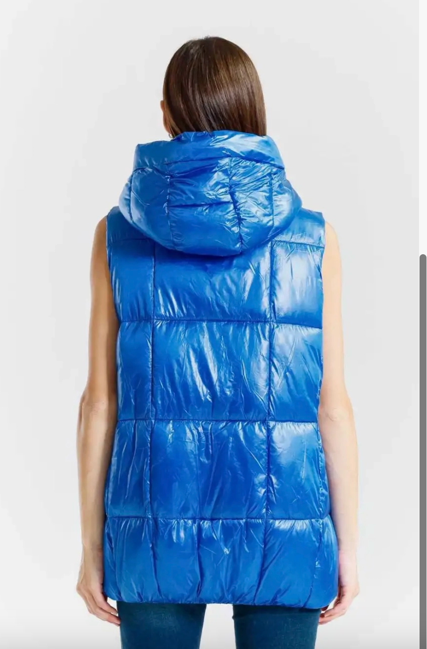 Blue Puffer Hooded Vest- LGCC